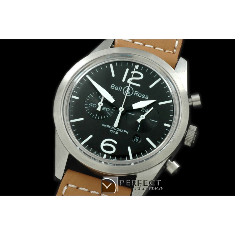 BR126-1001 BR126 Vintage Original Chrono SS/LE Blk OS20