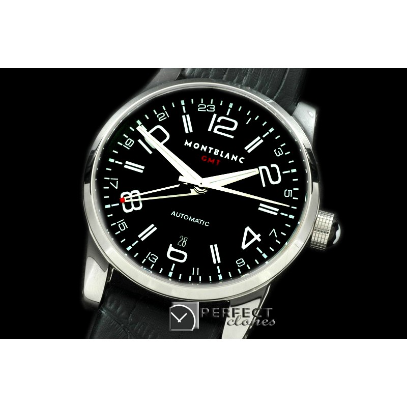 0MB10019 Timewalker GMT SS/LE Black Swiss Eta 2836-2