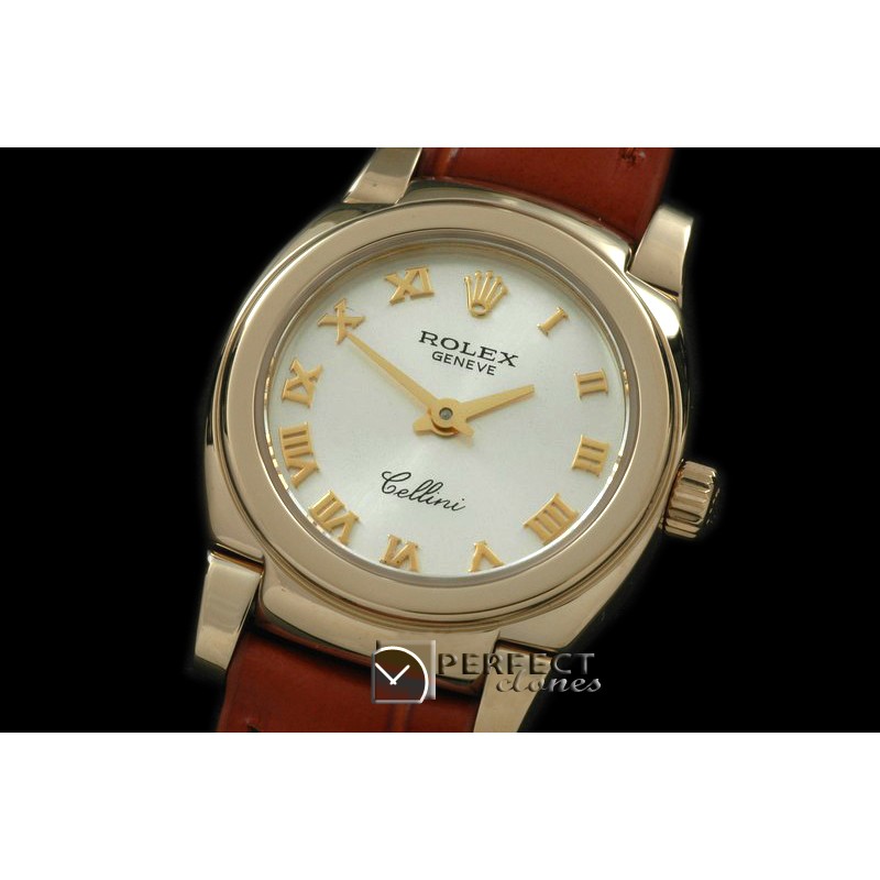 RLCM00202 Ladies Mini Cellini YG/LE Silver Roman Swiss Quartz