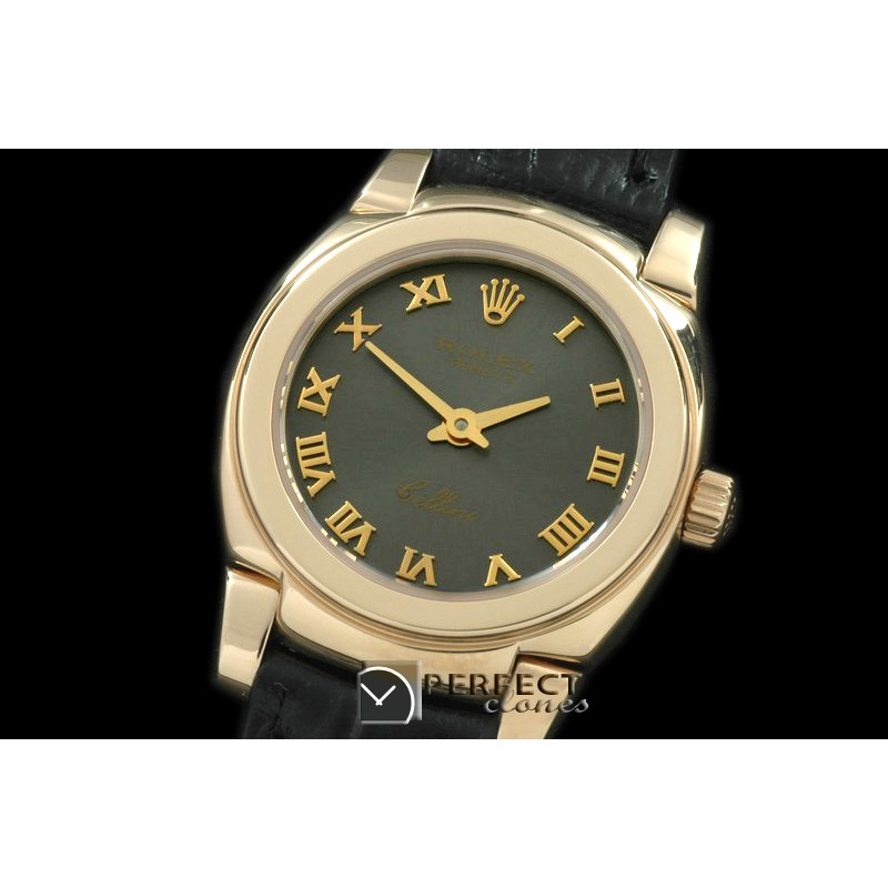 RLCM00208 Ladies Mini Cellini YG/LE Grey Roman Swiss Quartz