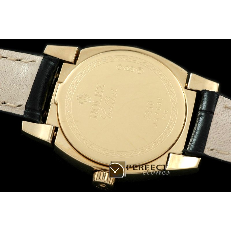 RLCM00230D Ladies Mini Cellini YG/LE MOP Black Num Swiss Quartz