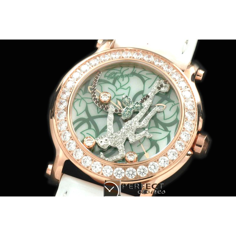 CP00066L Happy Sports Animal Kingdom RG/LE Diam White Swiss Qtz