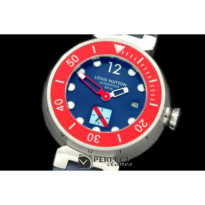 LVD10003 Tambour Men Diving SS/RU Blue Asian 2813 21J