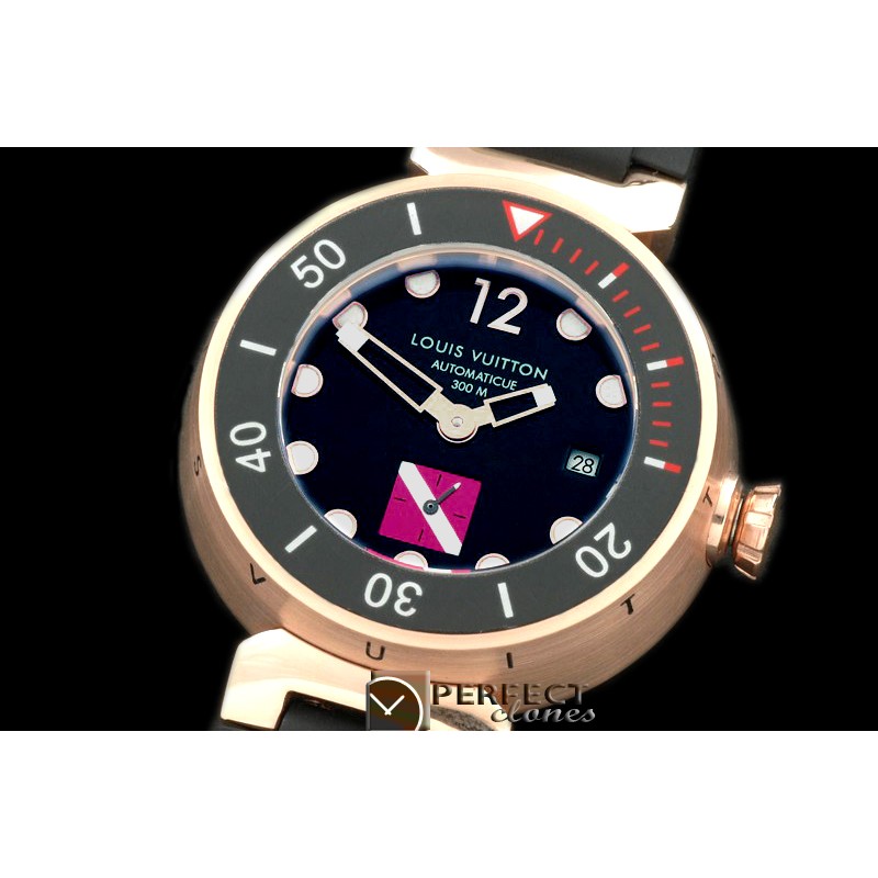 LVD10012 Tambour Men Diving RG/RU Black Asian 2813 21J
