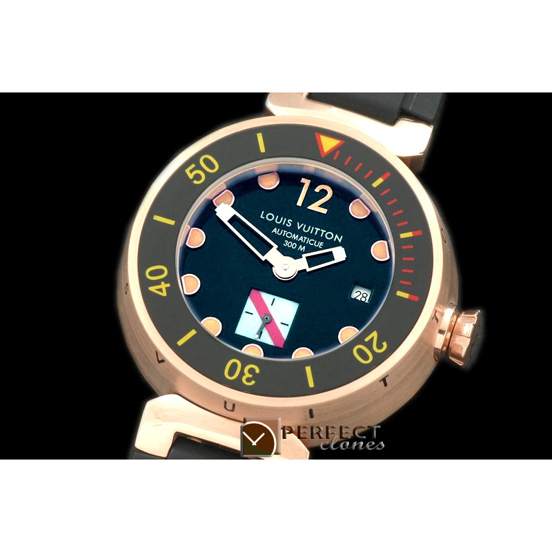 LVD10014 Tambour Men Diving RG/RU Black Asian 2813 21J