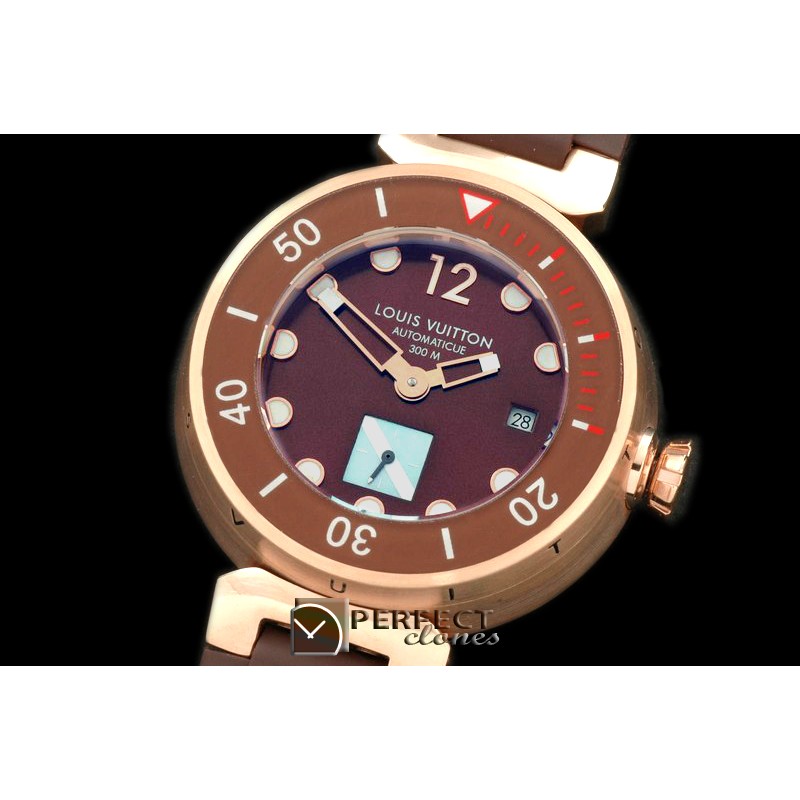 LVD10011 Tambour Men Diving RG/RU Brown Asian 2813 21J