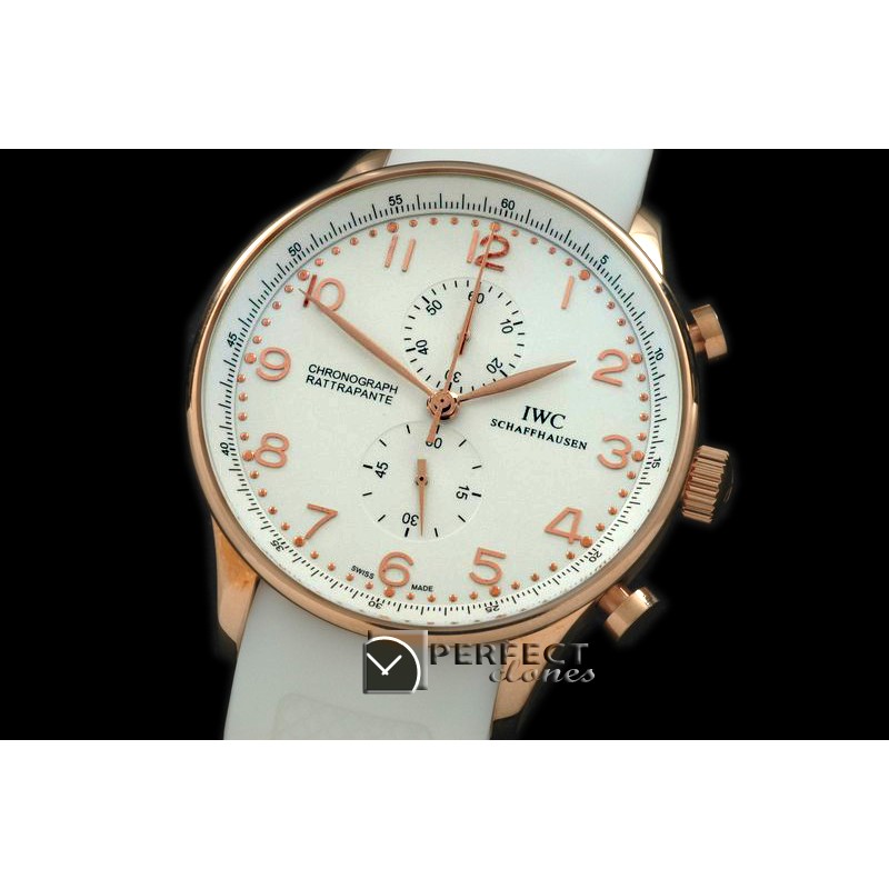 IWPG20001 Portuguese Rattrapante Chrono RG/RU White Jap OS Qtz