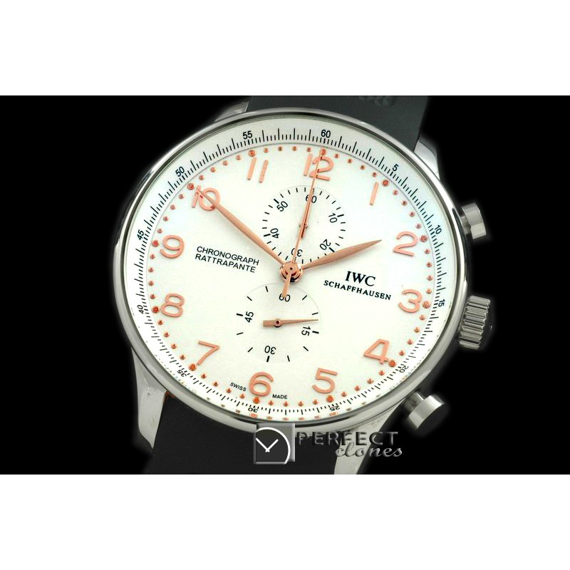 IWPG19993 Portuguese Rattrapante Chrono SS/RU White/Gold Jap OS