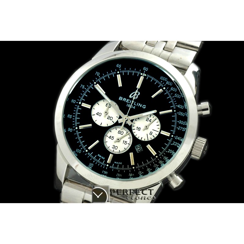 BLT10002S TransOcean Chrono SS/SS Black Jap OS2Qtz