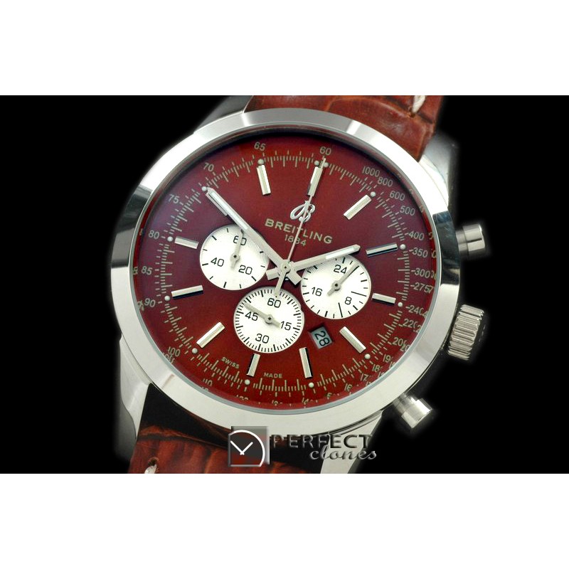 BLT10003L TransOcean Chrono SS/LE Brown Jap OS2Qtz