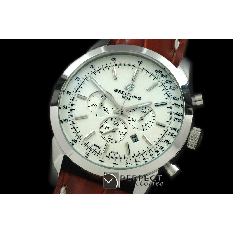 BLT10001L TransOcean Chrono SS/LE White Jap OS2Qtz