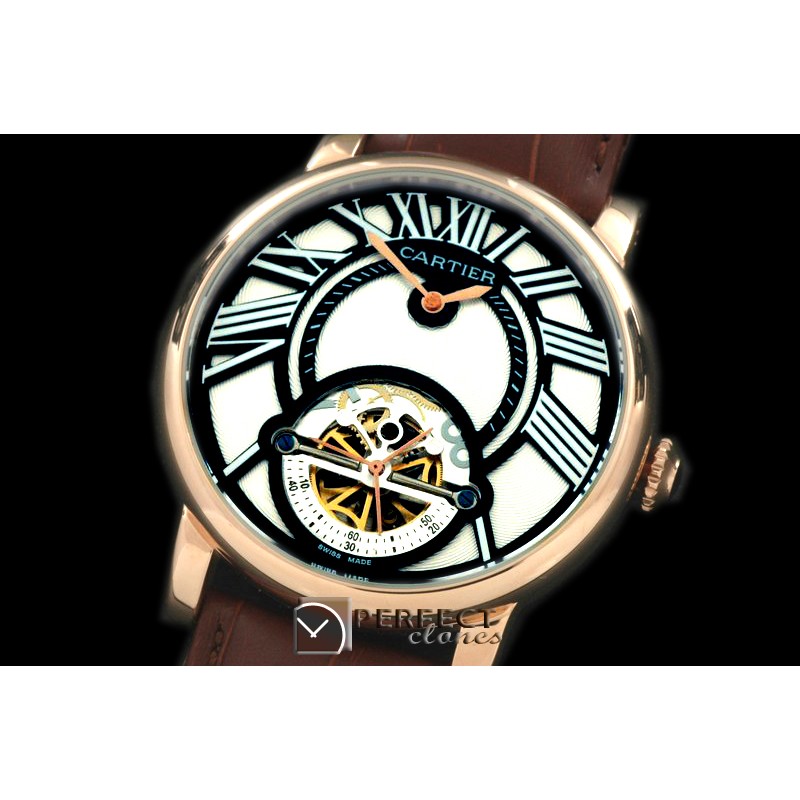 CARDC10056 Ronde de Cartier Tourbillon SS/LE White Layered Asian