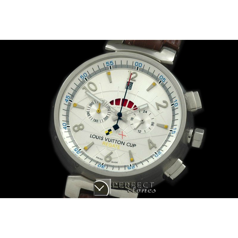 LV10051 LV Cup Regetta Chronograph Ladies SS White Jap Qtz C/w