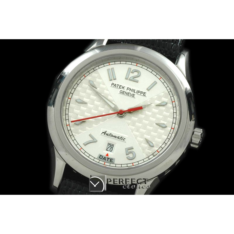 PP00111 Calatrava Men SS/LE White Swiss 2824-2