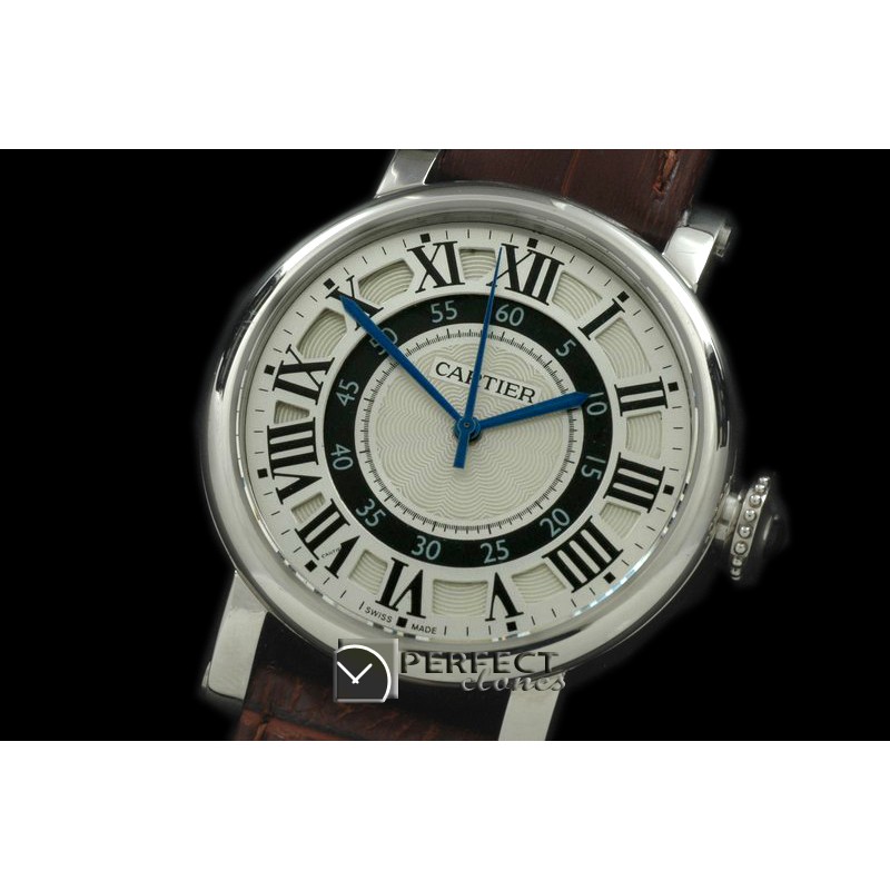 CARDC01001 Ronde De Cartier Automatic SS/LE White Asian 2824