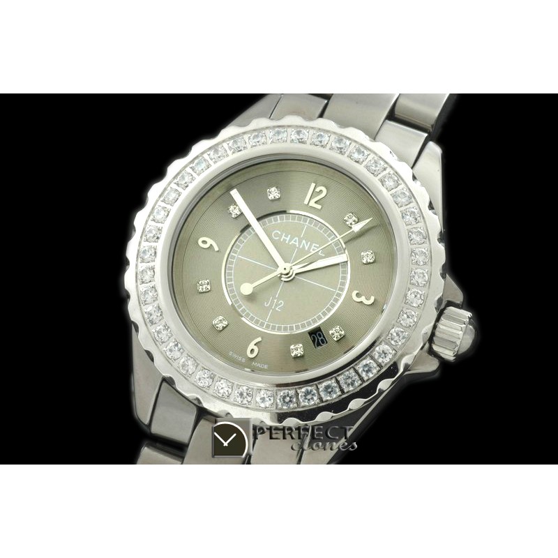 CHA-CM-3001D J12 Chromatic Men TI/CER Grey Jap Quartz/Boxset