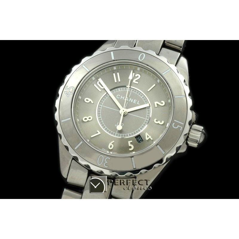 CHA-CM-3003 J12 Chromatic Men TI/CER Grey Jap Quartz/Boxset