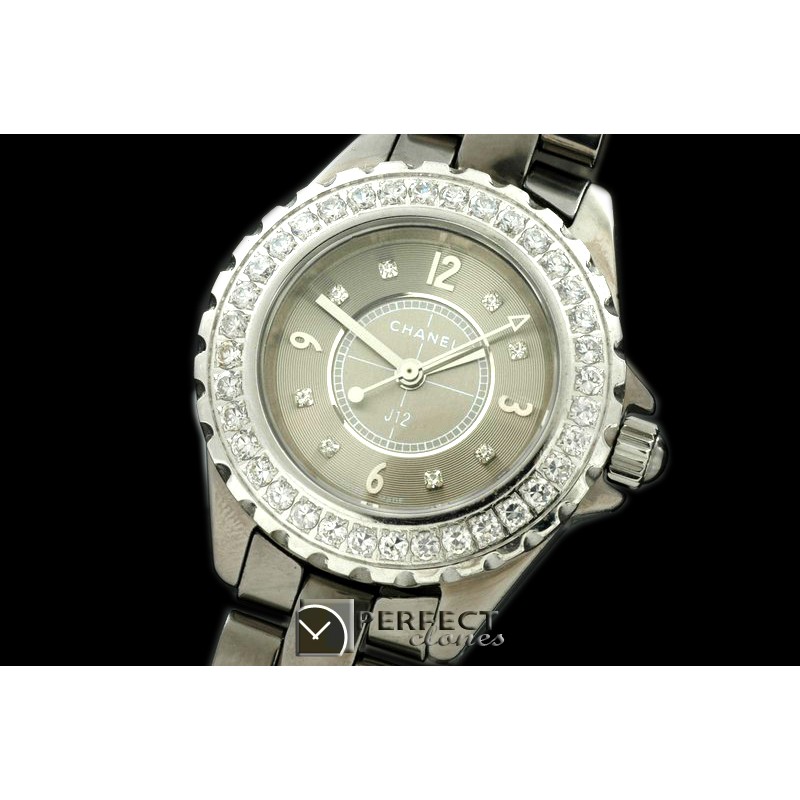 CHA-CM-1001D J12 Chromatic Mini TI/CER Grey Jap Quartz/Boxset