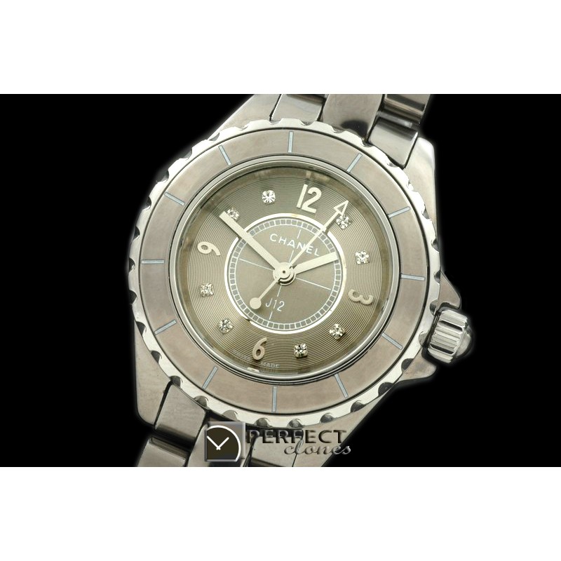 CHA-CM-1001 J12 Chromatic Mini TI/CER Grey Jap Quartz/Boxset
