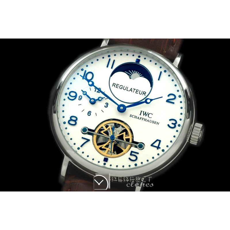IWPDT10001 Portugese Duo Time Tourbillon SS/LE White Asia 21J