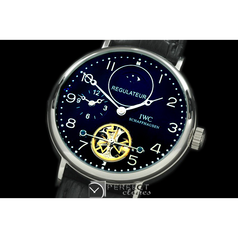 IWPDT10004 Portugese Duo Time Tourbillon SS/LE Black Asia 21J