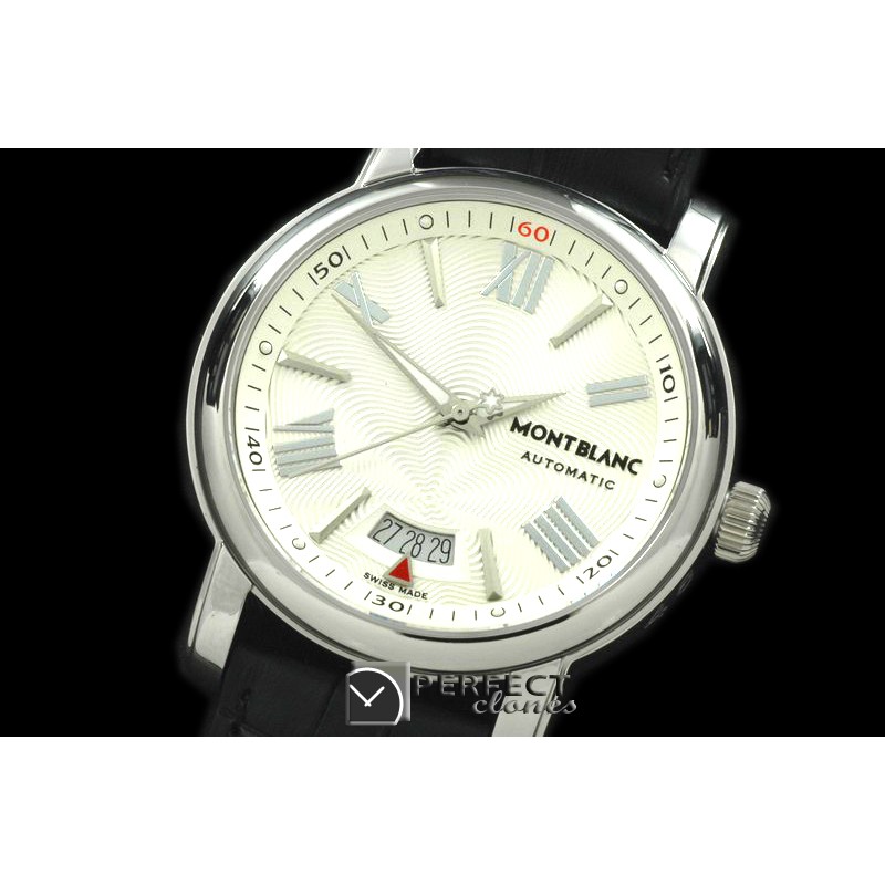 MBST10001 Star Automatic SS/LE White Swiss Eta 2824