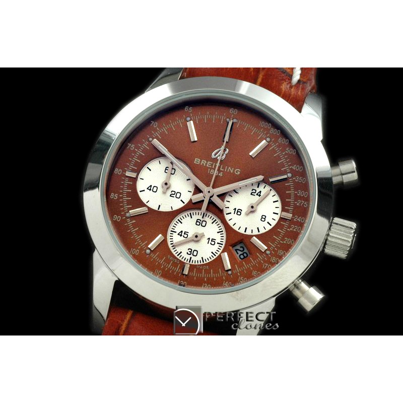 BLTL10003L Ladies TransOcean Chrono SS/LE Brown Jap OS2Qtz
