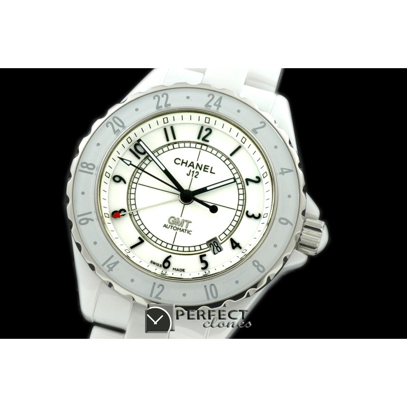 CHA-GMT-101 Oversize J12 GMT White Ceramic Asia Eta 2836