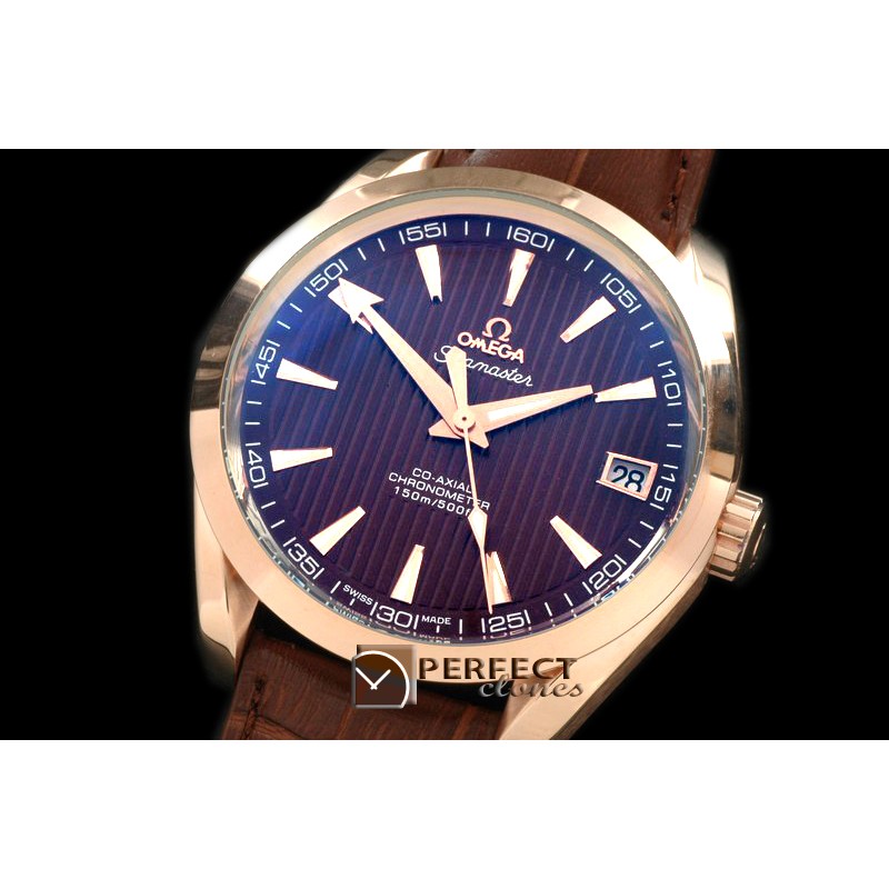 OMAT10009 Aqua Terra Seamaster RG/LE Brown Asian 2813