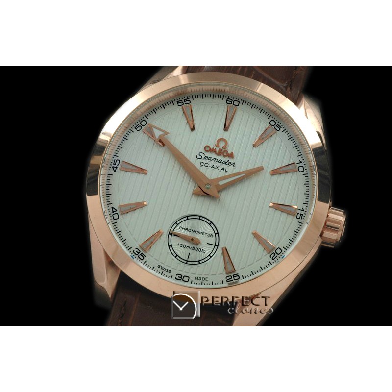 OMAT10036 Aqua Terra Seamaster H/W RG/LE White Asian 6498