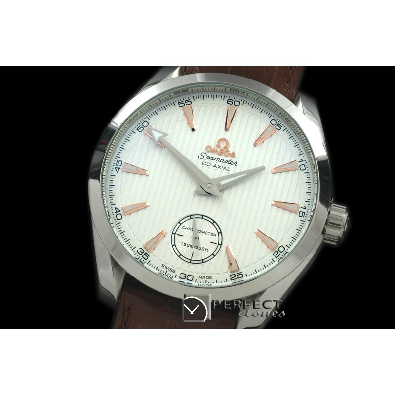 OMAT10035 Aqua Terra Seamaster H/W SS/LE White/RG Asian 6498