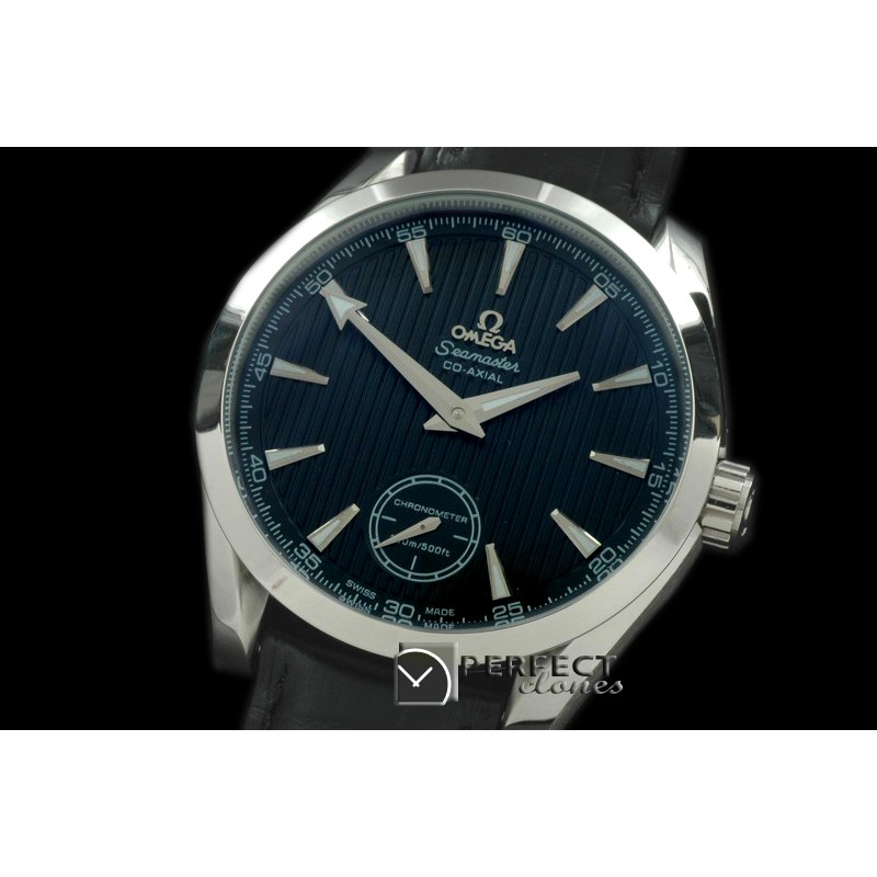 OMAT10032 Aqua Terra Seamaster H/W SS/LE Black Asian 6498