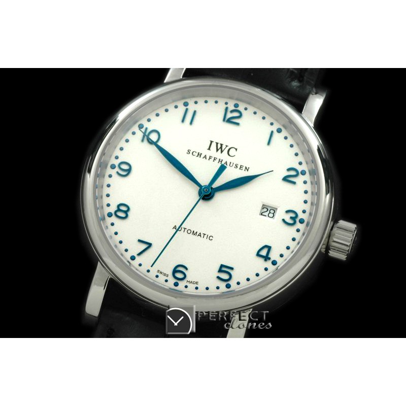 IWPT01033 Portofino Automatic SS/LE White/Blue Num Asia 2824