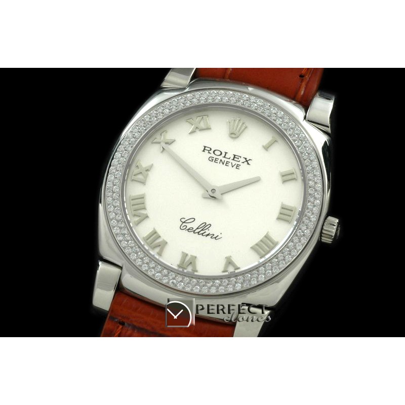 RLC00101D Cellini SS/LE White Swiss Quartz
