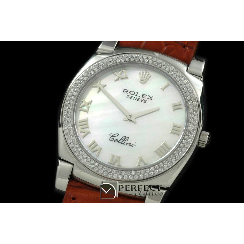RLC00103D Cellini SS/LE MOP White Swiss Quartz