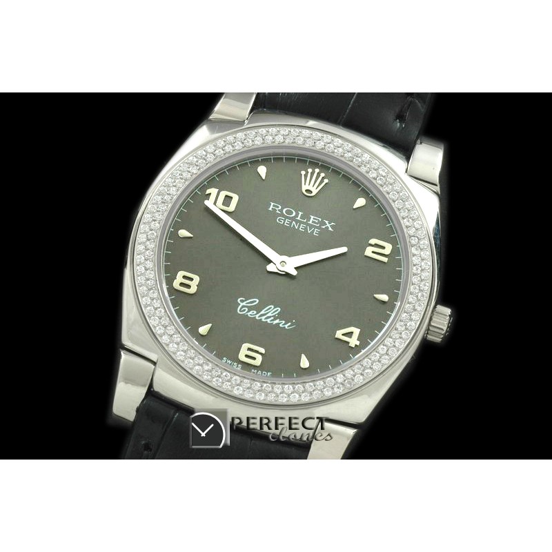 RLC00128D Cellini SS/LE Grey Num Swiss Quartz