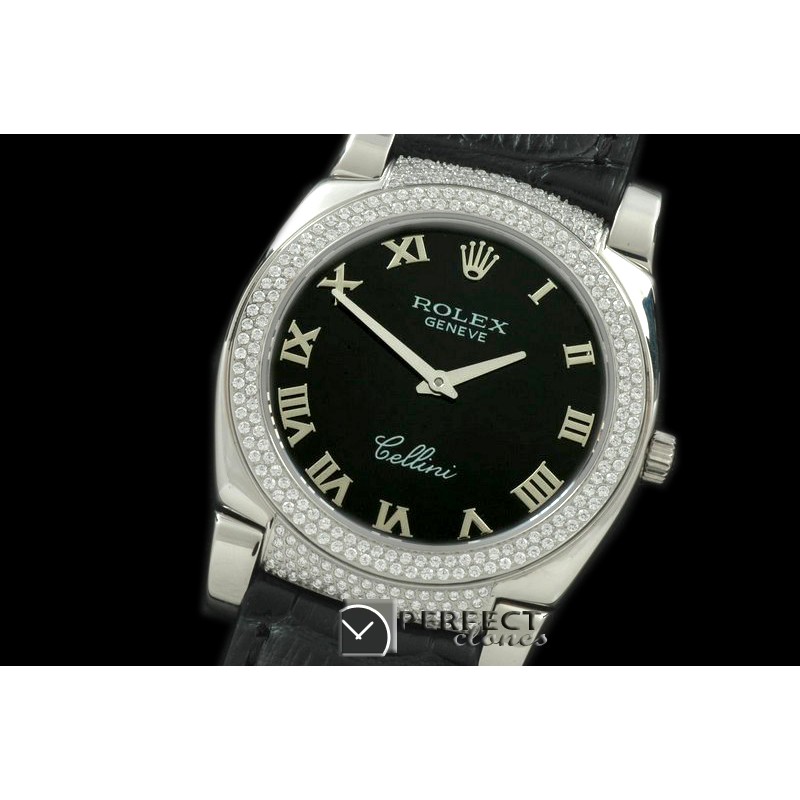 RLCL00107DX Ladies Cellini SS/LE/Diam Black Swiss Quartz