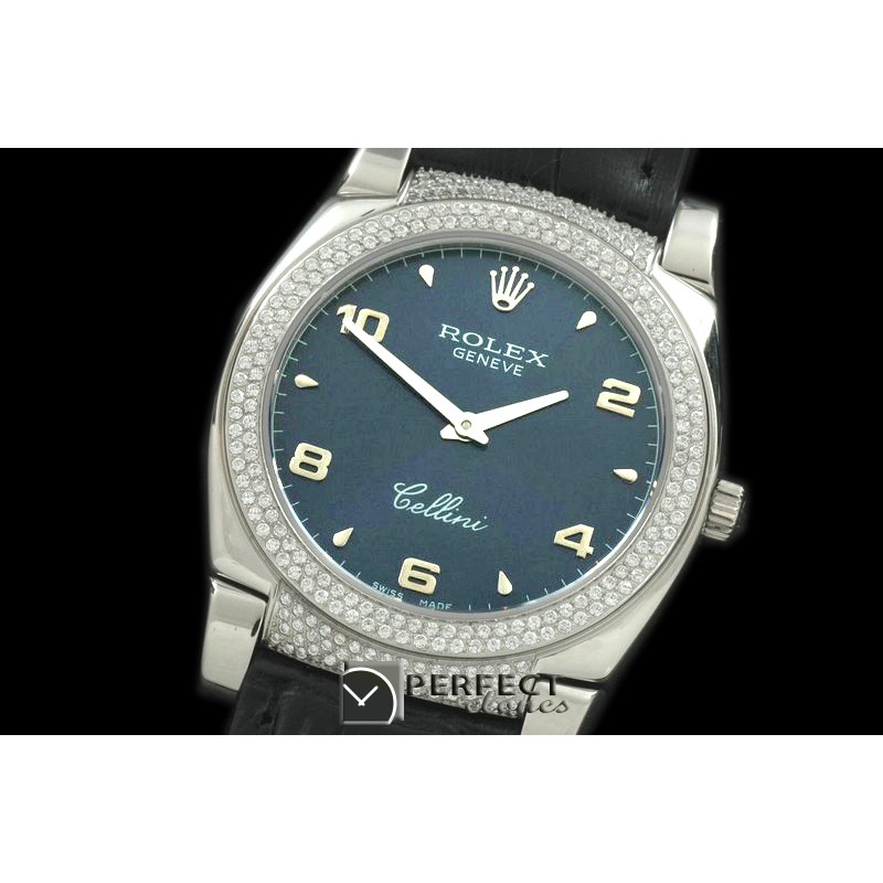 RLCL00129DX Ladies Cellini SS/LE/Diam Blue Num Swiss Quartz