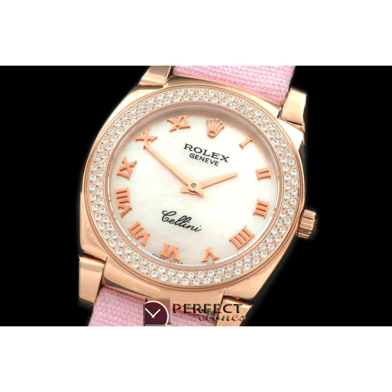 RLCL00301D Ladies Cellini RG/LE/Diam White Swiss Quartz