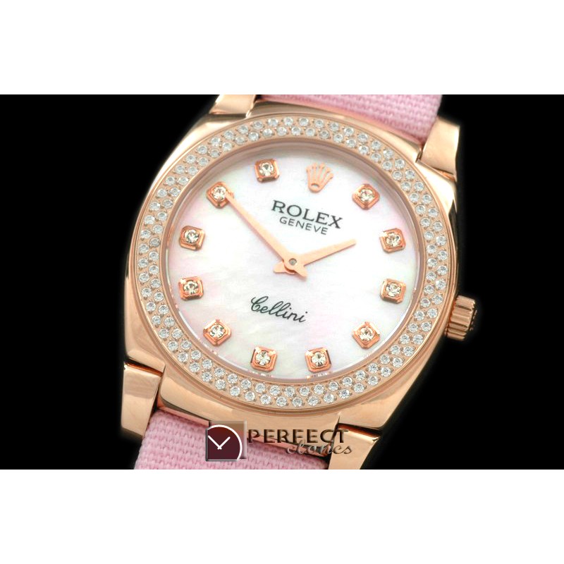 RLCL00313D Ladies Cellini RG/LE/Diam MOP White Diam Swiss Quartz