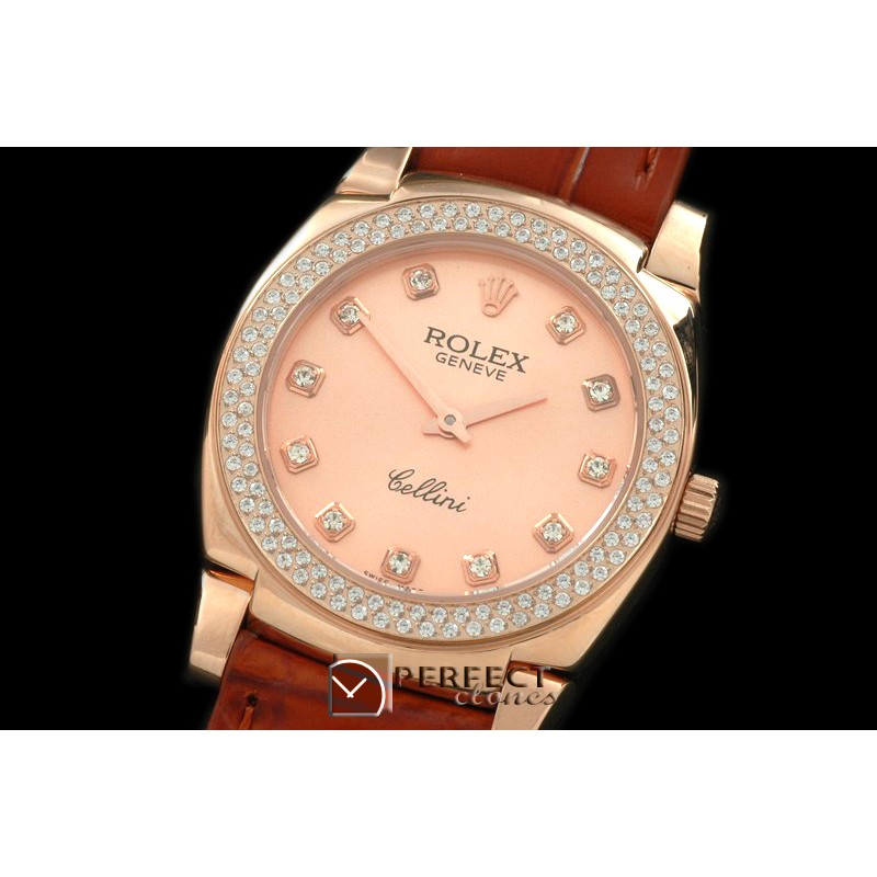 RLCL00315D Ladies Cellini RG/LE/Diam MOP Rose Diam Swiss Quartz