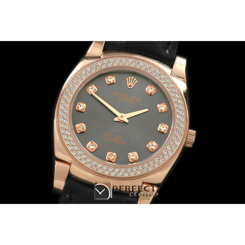 RLCL00318D Ladies Cellini RG/LE/Diam Grey Diam Swiss Quartz