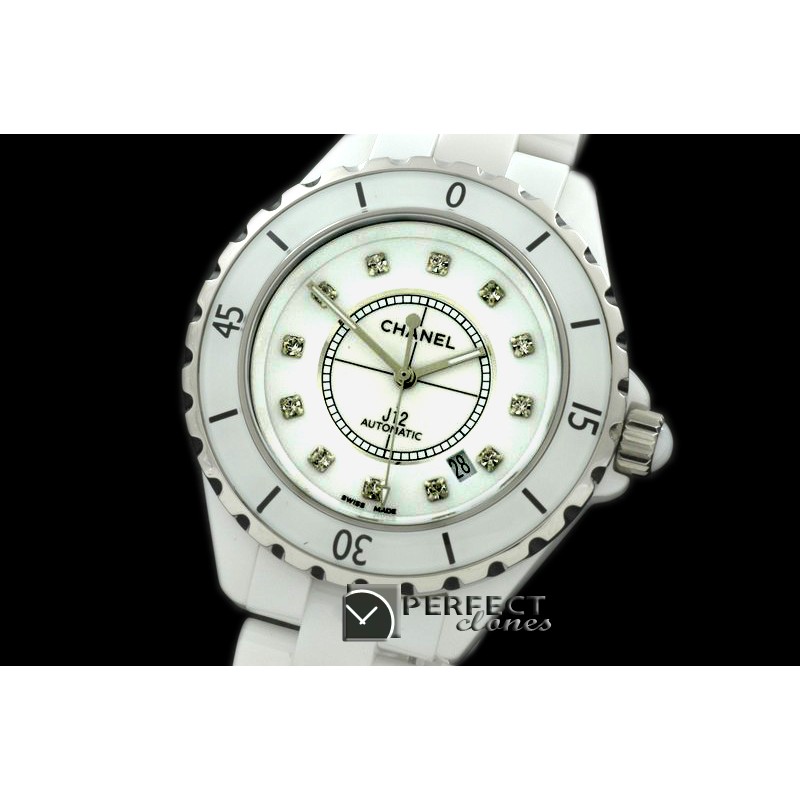 CHA-41-111 J12 Oversize White Ceramic Diam Asia 2813 21J