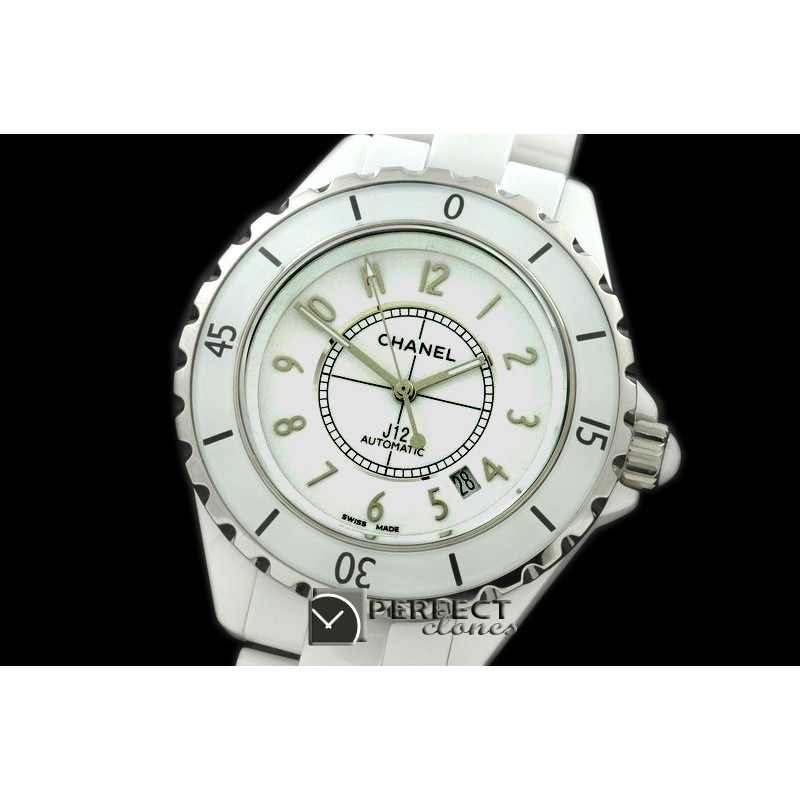 CHA-41-101 J12 Oversize White Ceramic Num Asia 2813 21J