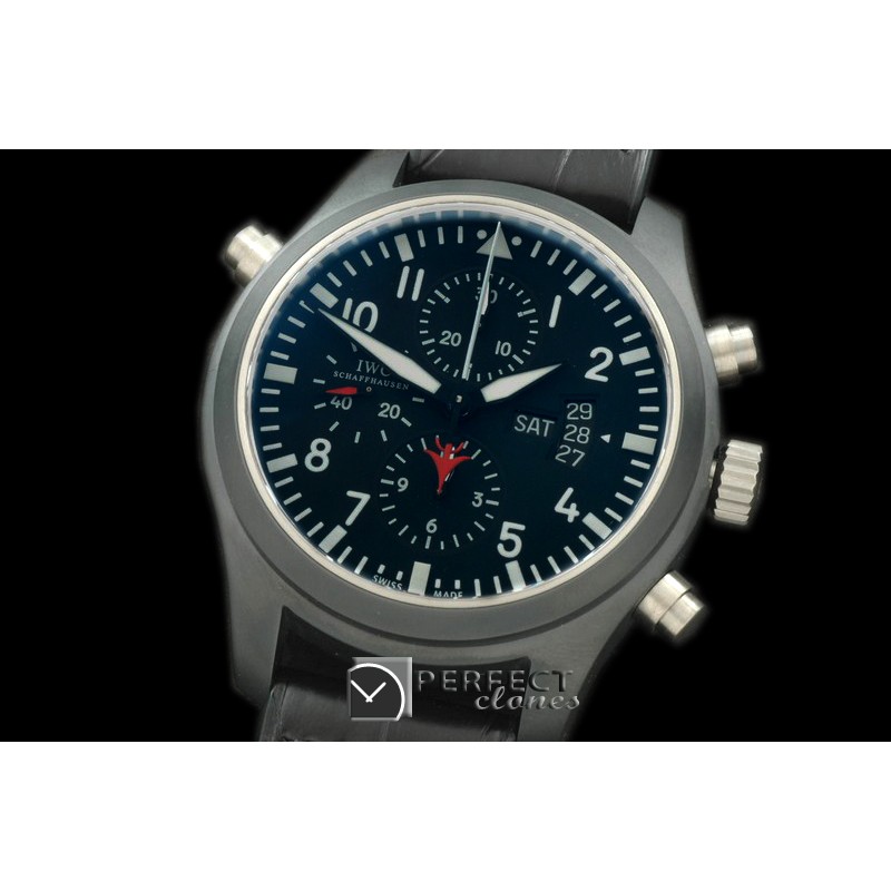IWP00101A Top Gun 3799 Doppel Chrono Cer/LE Black A-7750
