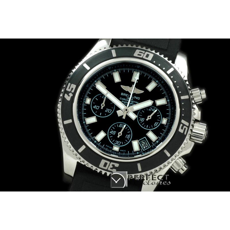 BLSF01021 Superocean Abyss Chrono SS/RU Black/White Jap OS2Qtz