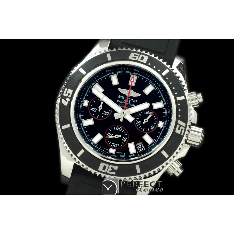 BLSF01023 Superocean Abyss Chrono SS/RU Black/Red Jap OS2Qtz