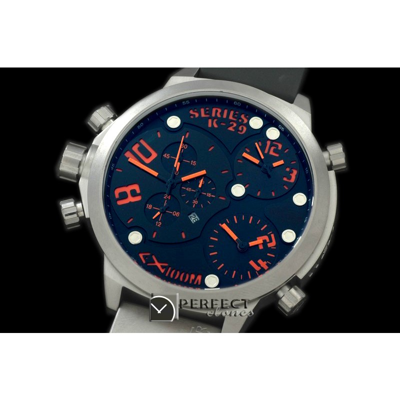 WLD10012 K29 Triple Side Time SS/RU Black/Orange 3 x Jap Qtz