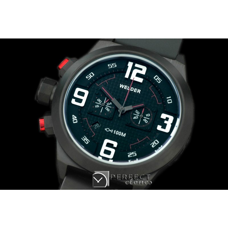 WLD20031 K31 Chronograph PVD/RU Black/Red Jap Qtz