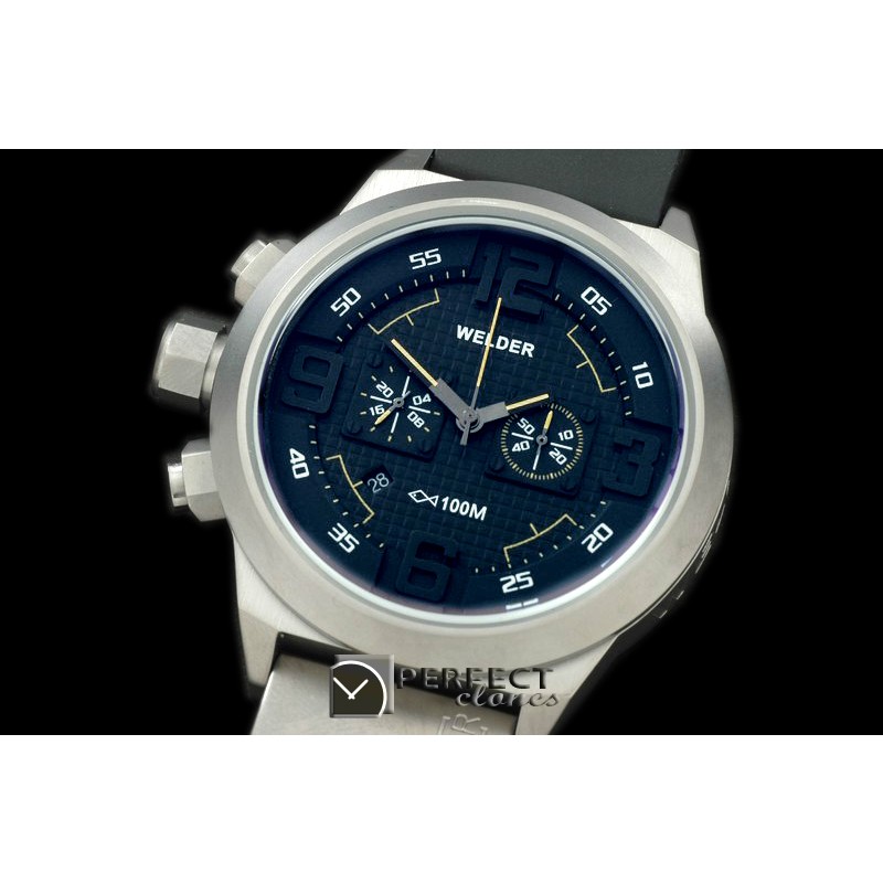WLD20013 K31 Chronograph SS/RU All Black/Yellow Jap Qtz